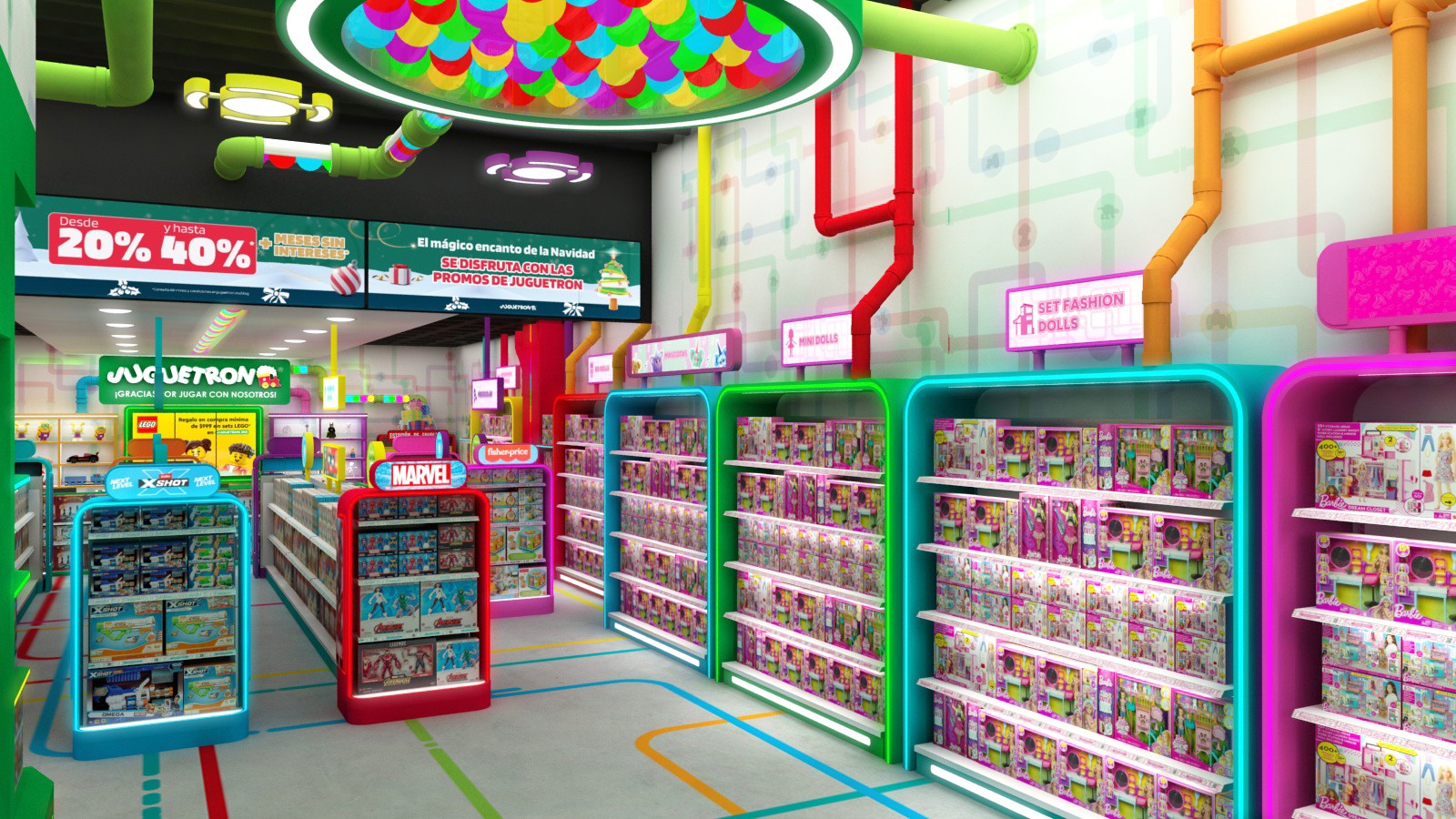 Interior de Juguetrón Satélite